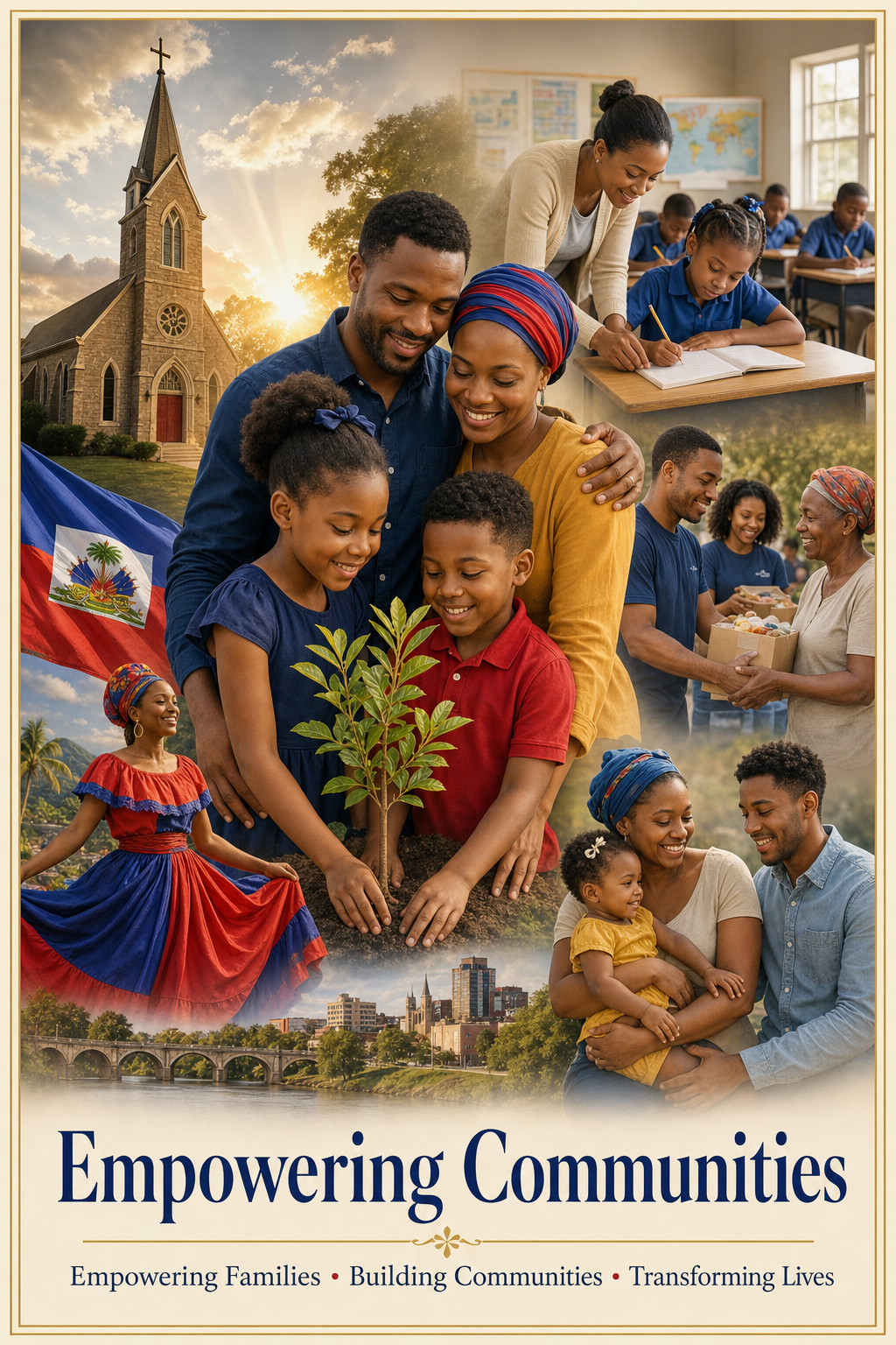 Empowering Communities auction poster for PEEHSO Center